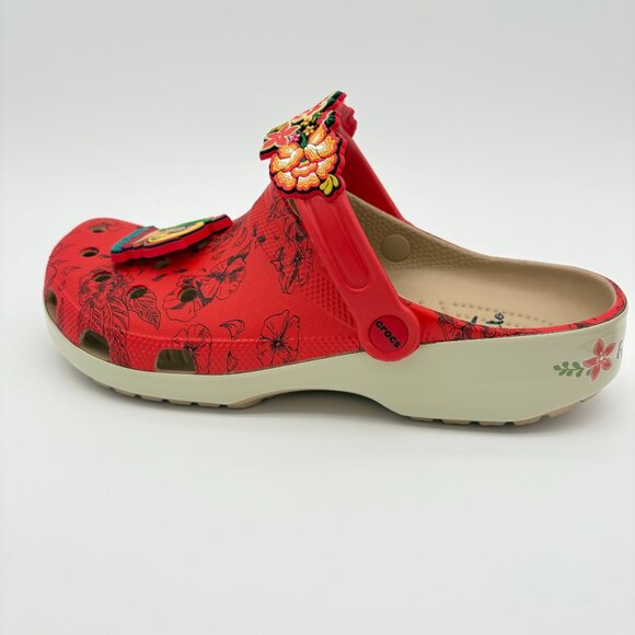 NWT Mens Size 11 Womens 13 Frida Kahlo Bone Red Crocs Classic Clogs - Picture 7 of 11